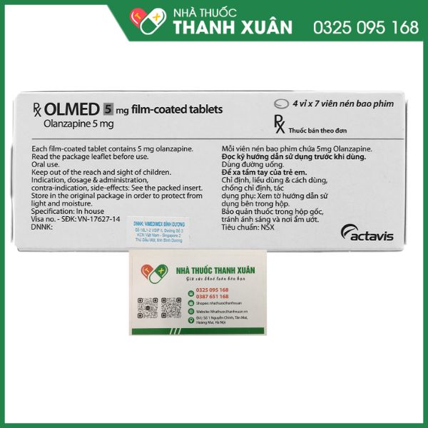 Olmed 5mg thuốc trị bệnh tâm thần phân liệt